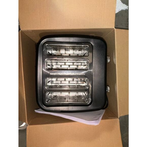 KitchenSmith by Bella 4-Slice Toaster  Gray, 1480W NIB - Picture 3 of 4